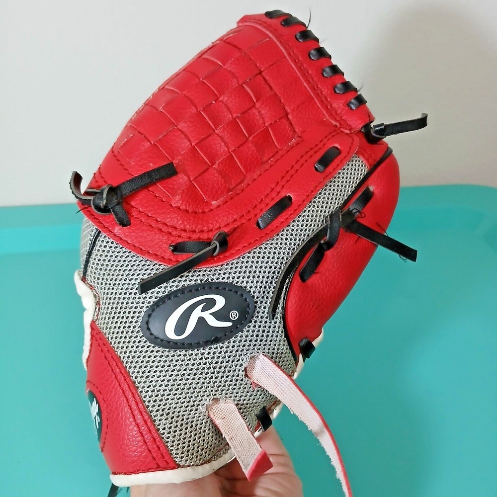 Rawlings Right Hand RHT Series 10" T-Ball Youth Baseball Glove PL10SS Red G1 - Picture 6 of 11